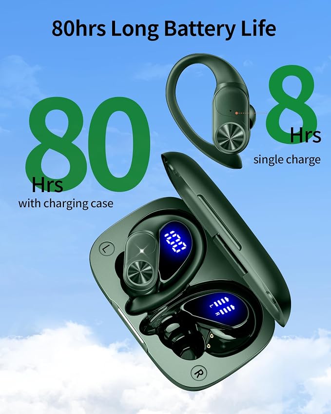 PocBuds Bluetooth Headphones Wireless Earbuds 80hrs Playtime Wireless Charging - Image 2