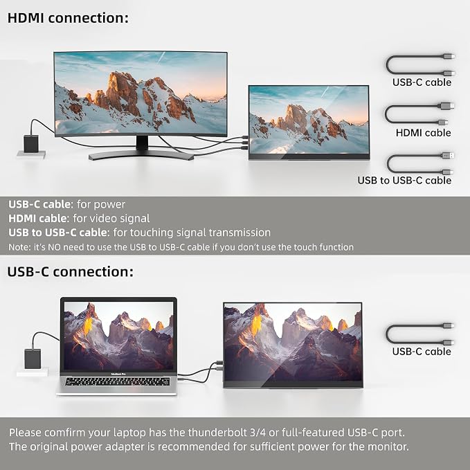 Portable Monitor OLED 15.6 Inch Touchscreen 4K UHD 3840X2160 100% DCI-P3 - Image 5