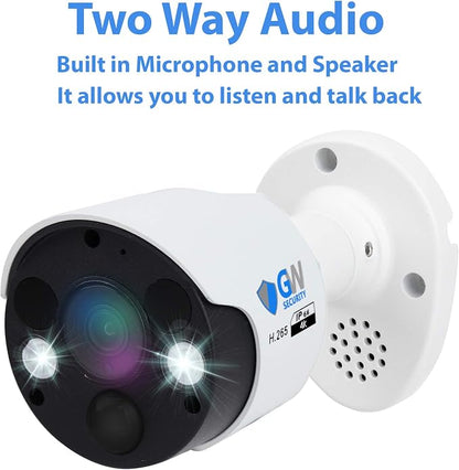 GW 8 Channel 4K NVR 8MP 4K AI Smart Home Security Camera System, Dome and - Image 2