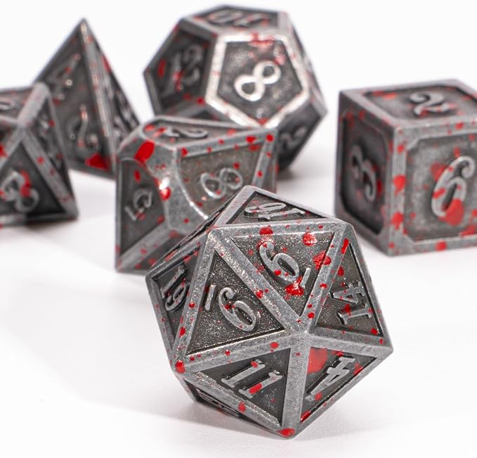 D&D Dice, DND Dice Set for Dungeons and Dragons, D20 Metal Dice for Gaming Dice by HNCCESG