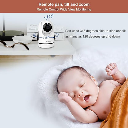 OKAIDI Video Baby Monitor with Camera and Audio, 30H Battery and 1000ft Range - Image 5