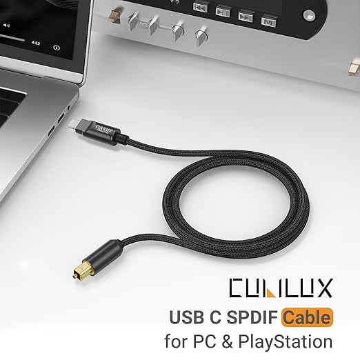 Cubilux USB C to TOSLINK Optical Audio Cable, Unidirectional Type C to SPDIF - Image 2