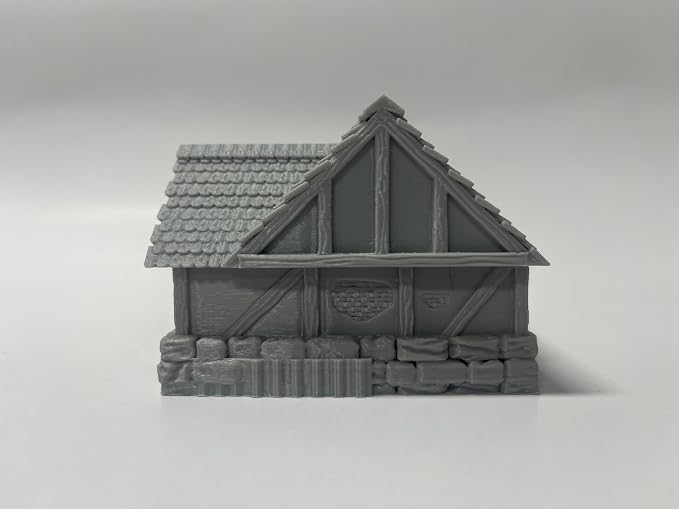 Paintable Tabletop Miniature Little Town Building Terrains Compatible - 18mm - Image 5
