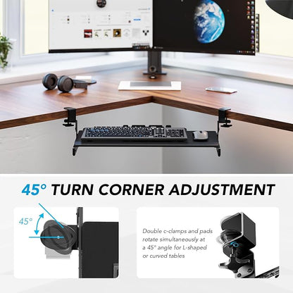 AX WABER Keyboard Tray Under Desk Pull Out - Image 6