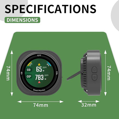 FABISENSE Portable Air Quality Monitor, CO & CO2 Detector - Image 9
