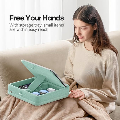 KDD Tablet Pillow Stand with Storage, Foldable iPad Holder - Image 2