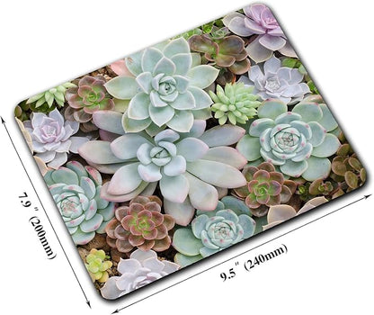 Cute Succulents Mouse Pad, Natural Plants Mousepad - Image 2