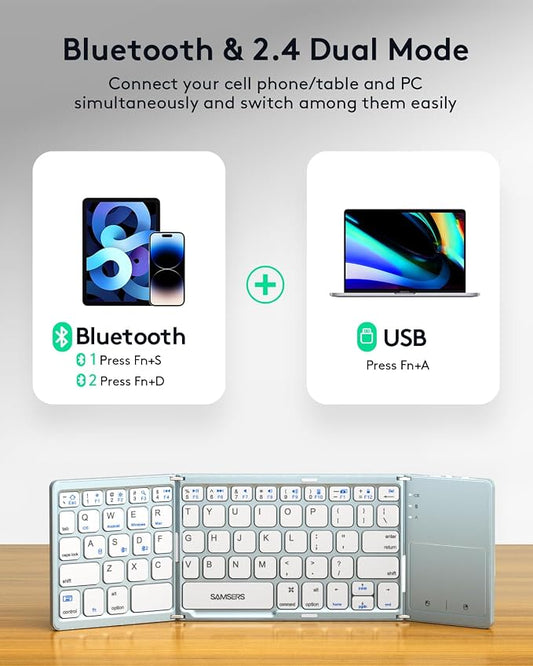 Samsers Multi-Device Foldable Bluetooth Keyboard - Image 2