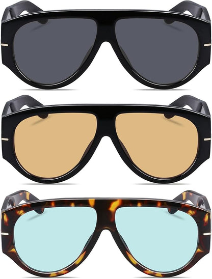 Oversized Retro Aviator Sunglasses - Image 2