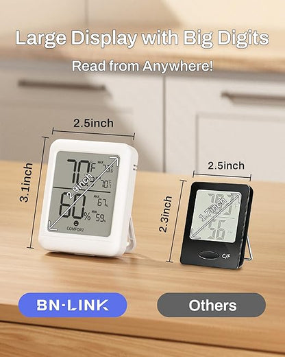 BN-LINK Digital Hygrometer Indoor Room Thermometer, Accurate Temperature and - Image 4