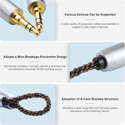 okcsc 4.4MM Male to 3.5MM Pro Male Ultra Short Hifil Male to Male AUX Audio - Image 4