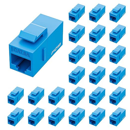 FGB 10 Gbps CAT6A RJ45 Keystone Coupler 25-Pack, RJ45 Keystone Jack, Ethernet by FGB