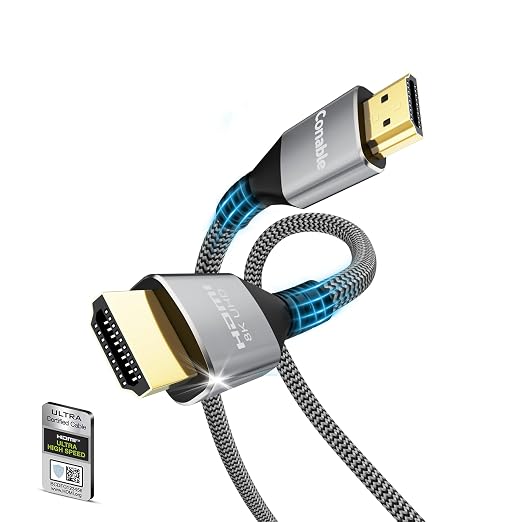8K HDMI 2.1 Cable 3.3FT/1M, Real Certified 48Gbps Ultra High Speed HDMI® Cable by Conable