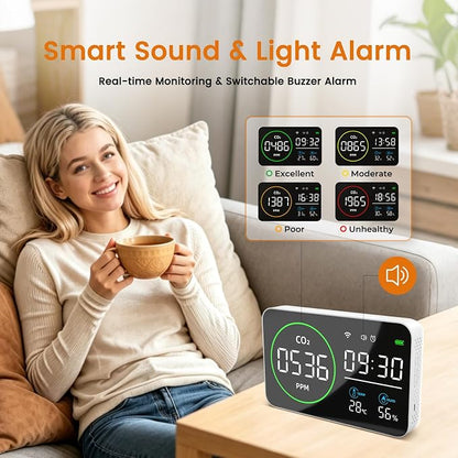 Smart Air Quality Monitor Indoor, WiFi Air Quality Tester - Image 4