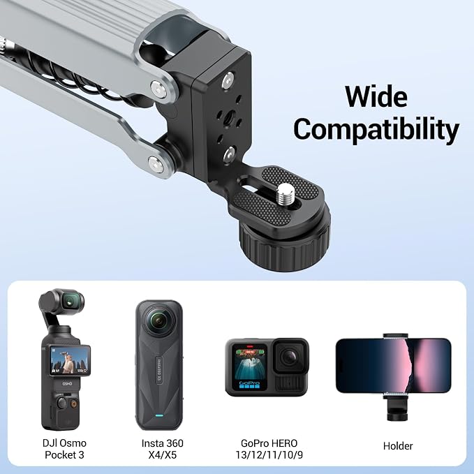 Geyo Camera Suction Cup Mount, Aluminum Alloy Multi-Function Shock Absorber Arm - Image 6