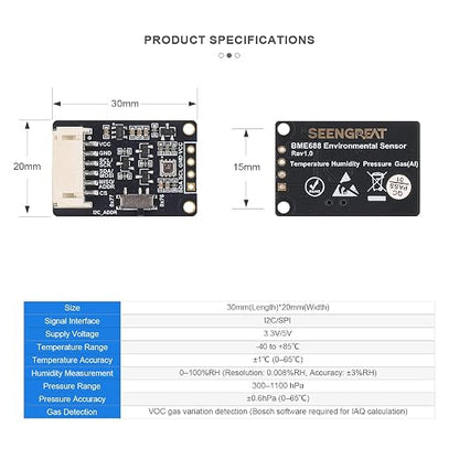 BME688 Environmental Sensor, AI-Enhanced | Monitors Temperature, Pressure & Gas - Image 7
