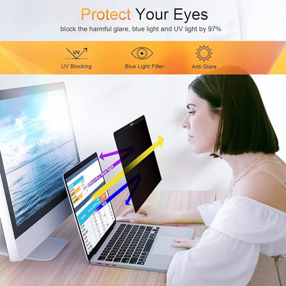 Privacy Screen MacBook Pro 13 Inch & MacBook Air 13", Magnetic Anti Glare Blue - Image 5