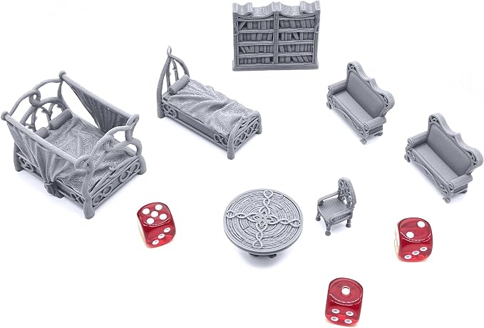 EnderToys Elegant Furniture by Printable Scenery, 3D Printed Tabletop RPG - Image 2