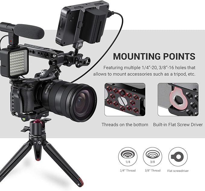 SMALLRIG Cage for Sony Alpha A6600/ILCE 6600 Mirrorless Camera - Image 6