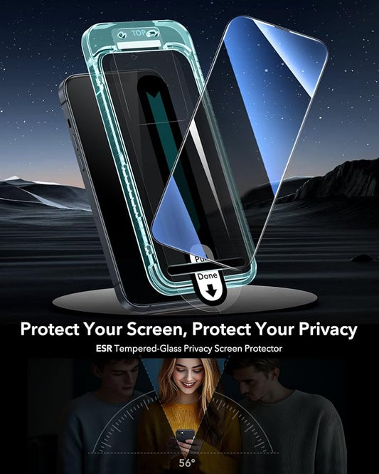 ESR 3 Pack for iPhone 16e/ iPhone 14/ iPhone 13/13 Pro Privacy Screen Protector - Image 2