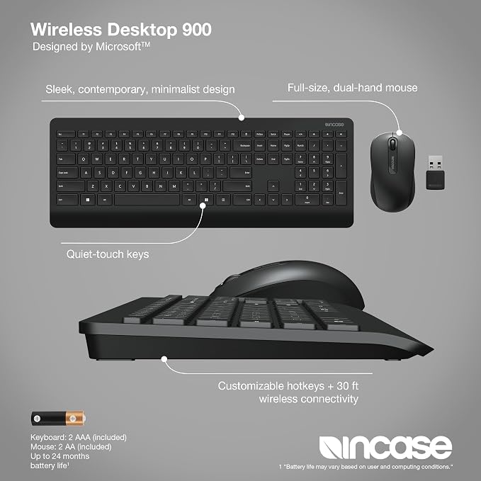 Incase Wireless Desktop 900 Keyboard and Mouse Combo - Image 2