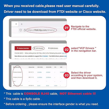 USB Console Cable, USB to RJ45 Console Cable - Image 3