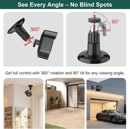 Blink Outdoor 2K Mount, Weatherproof Covers and 360°Adjustable Mounts - Image 3