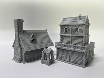 Medieval Miniature Building Terrain Set Compatible - Image 5