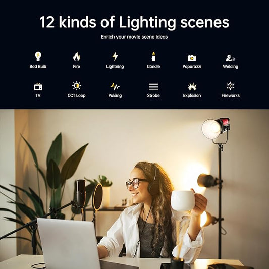 GVM LED Video Light Studio, 200W Studio Light Continuous Lighting Kit - Image 2