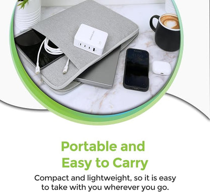 IOGEAR GearPower 145W Multiport Charger, 4 Port, USB-C Cable, iPhone 16 - Image 8