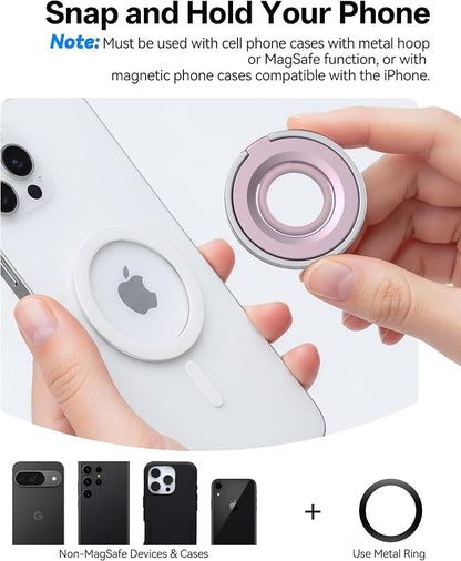 Magnetic Phone Grip for MagSafe Ring Holder, Magnet Phone Grip Stand Finger - Image 5