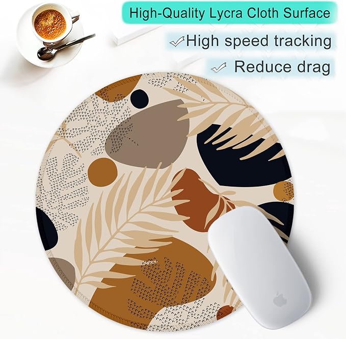 ITNRSIIET Round Mouse Pad with Stitched Edge Premium-Textured Waterproof - Image 6