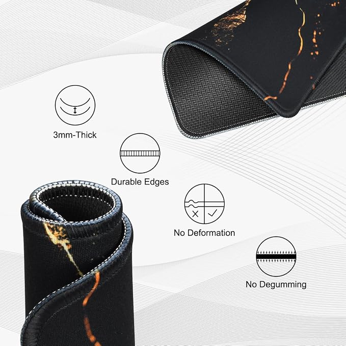 JIKIOU 3 Pack Mouse Pad with Stitched Edge, Comfortable Mouse Pads with - Image 3