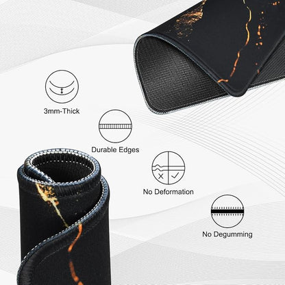JIKIOU 3 Pack Mouse Pad with Stitched Edge, Comfortable Mouse Pads with - Image 3