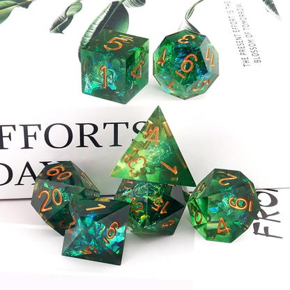 Haxtec Sharp Dice Resin DND Dice Set Polyhedral D&D Dice - Image 4