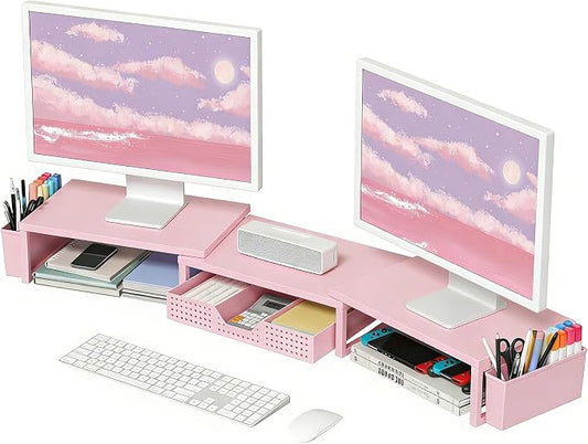 OPNICE Desk Organizers and Accessories, Dual Monitor Stand Riser by OPNICE