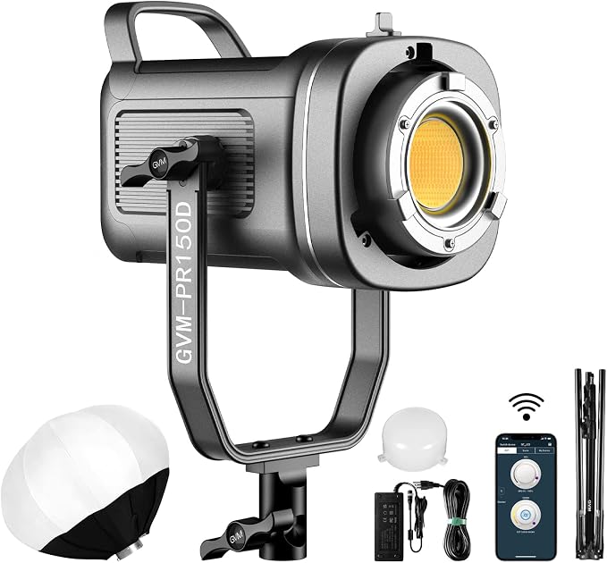 GVM 150W LED Video Light 2700K~7500K Video Light Photography Studio Light Kit by GVMGreatVideoMaker