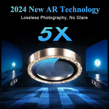 YWXTW Designed for iPhone 16 Pro/iPhone 16 Pro Max Camera Lens Protector Bling - Image 4