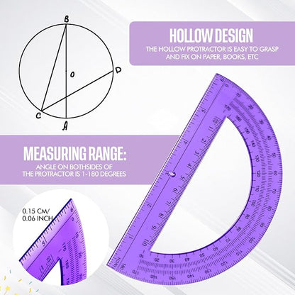 EBOOT Student Geometry Math Set, Drawing Compass and 6 Inch Swing Arm - Image 4