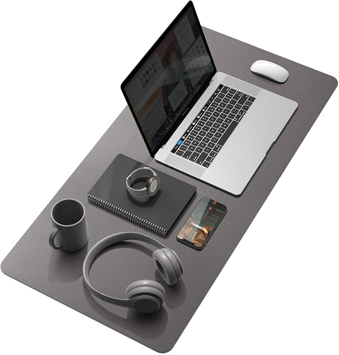 YSAGi Desk Pad, Dual-Sided Desk Mat, 31.5" x 15.7" Laptop Leather Desk Pad by YSAGi