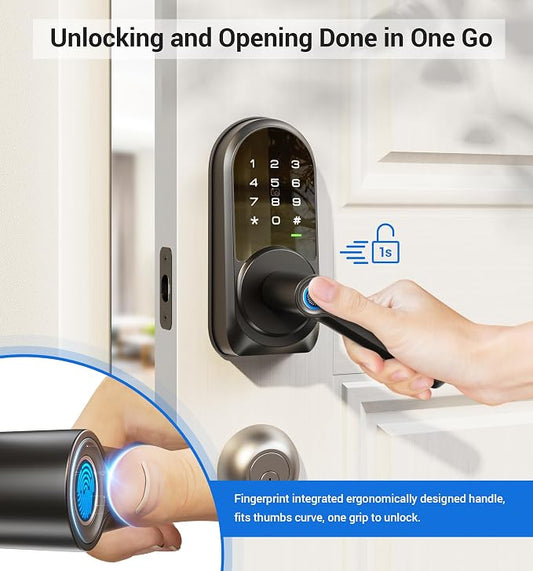 Veise RZ09 Smart Lock, 7-in-1 Keyless Entry - Image 2