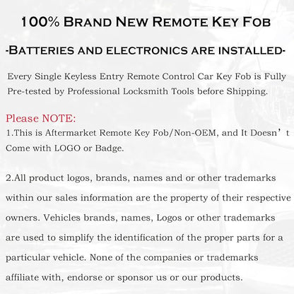SUPALAND Key Fob Replacement Fits - Image 5