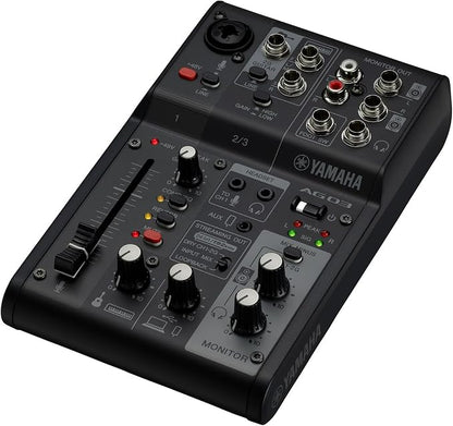 Yamaha AG03MK2 Black 6-Channel Live Streaming Loopback Mixer/USB Interface - Image 2