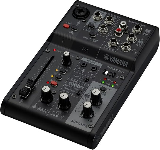 Yamaha AG03MK2 Black 6-Channel Live Streaming Loopback Mixer/USB Interface - Image 2