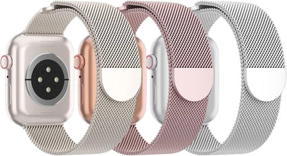 3 Pack Mesh Metal Band Compatible by Steezrd