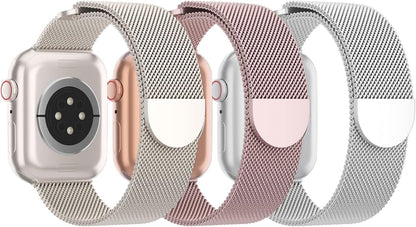3 Pack Mesh Metal Band Compatible by Steezrd