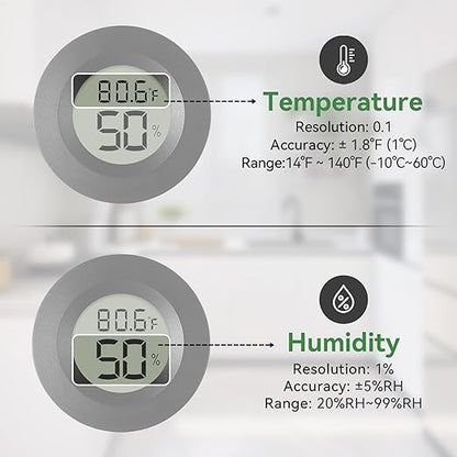 Atogou 2-Pack Mini Hygrometer & Thermometer, Indoor Outdoor Digital Humidity - Image 3