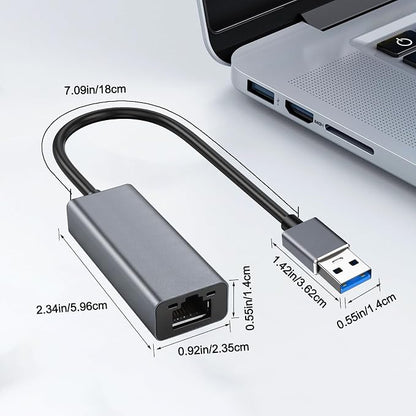 USB to Ethernet Adapter, Portable 1-Gigabit Network Hub, 10/100/1000 Mbps - Image 7