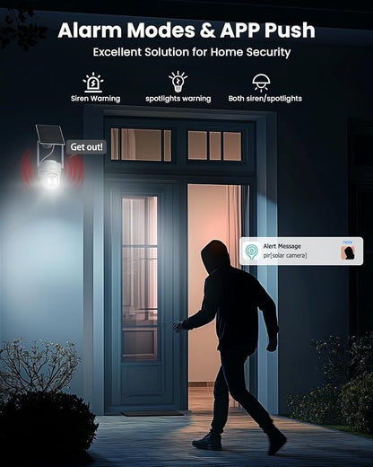 VIZIUUY Solar Security Cameras Wireless Outdoor 4 Pack, 3MP Security Cameras - Image 8