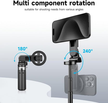 Magnetic Tripod for Phone with Remote Control, 3-in-1 Selfie Stick Handle Grip - Image 6